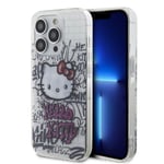 Coque en TPU graffiti Kitty pour iPhone 15 Pro Max - Blanc