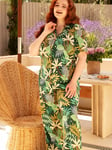 Cyberjammies Gabrielle Palm Leaf Print Wide Leg Pyjama Bottoms