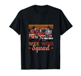 Wee Woo Squad Fire Truck Firefighter Vintage Fire Engine T-Shirt