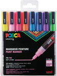 Posca - PC3M - Fine Tip Pen - Sparkling Colors, 8 pc