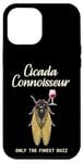 Coque pour iPhone 14 Plus Funny Cicada Connnoisseur, Only the Finest Buzz, Wine