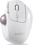 Perimice-720 Souris Trackball Ergonomique Sans Fil 2.4 Ghz Et Bluetooth, Angle Ajustable, 2 Niveaux Dpi, Blanc