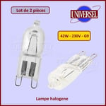 Lot de 2 lampes halogene 40W Culot G9