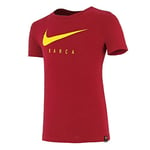 Nike FCB B Nk Dry Tee TR Ground T-Shirt, Children, boys, T-Shirt, AQ7815, Noble Red, L