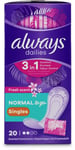 Always Dailies Singles Panty Liners Fresh Scent 20 Liners X 1