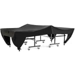 SJLERST Housse de table de ping-pong, 280x153x73cm Housse de table de ping-pong imperméable noire Housse de protection pour la maison, l'école,