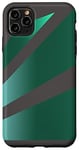 Coque pour iPhone 11 Pro Max Perspective Gradient Green Charcoal Optical Stripes