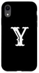 iPhone XR Letter Y in white large bold American west style font Case