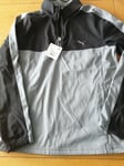 Puma River Walk Wind Jacket Black/Grey Size S With Tags