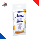 NAIR - Bandes De Cire Froide Visage, Peaux Sensibles, À L'Extrait De Lait