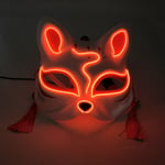 Halloween 10 väriä LED Neon El Wire Mask Cosplay Luminous Fox Mask Tanssijuhlamekko Asusteet