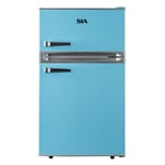 SIA RFM88PB 88L Freestanding Under Counter Retro Fridge Freezer - Blue