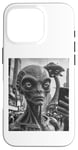 iPhone 16 Pro Funny Graphic Grey Alien Selfie Case