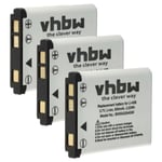 vhbw 3x Batterie compatible avec Olympus Pen E-PL8, E-P3, E-PL3 appareil photo (500mAh, 3,6V, Li-ion)