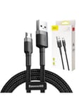 Baseus Cafule Cable USB For Micro 2A 3m Gray+Black