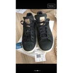 Baskets basses adidas  Stan Smith Nubuck Black et Gold