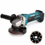 Makita DGA452Z 18V LXT 115mm Angle Grinder with 1 x Diamond Cutting Blade