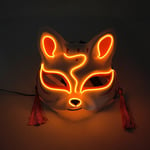 Halloween 10 väriä LED Neon El Wire Mask Cosplay Luminous Fox Mask Tanssijuhlamekko Asusteet