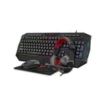 Havit Gaming-sett med hodesett, tastatur, mus og musematte