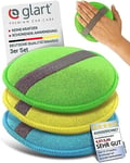 Glart 43PP Microfiber Car Hand Polishing Sponge 3-piece set, 130 x 25 mm, Wax Applicator Pad for Waxes, Polishes, Paint Cleaners, Car Polish, Paint Sealant, instead of a Polishing Machine with Polishing Sponge