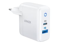 Anker Powerport - Strömadapter - 35 Watt - 3 A - Pd, Iq - 2 Utdatakontakter (24 Pin Usb-C, Usb)