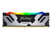 Kingston FURY Renegade RGB - DDR5 - module - 48 Go - DIMM 288 broches - 6400 MHz / PC5-51200 - CL32 - 1.4 V - mémoire sans tampon - on-die ECC - noir et argent