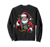 On Christmas Santa and His Favorite Teacher, Festive Holiday Sweatshirt