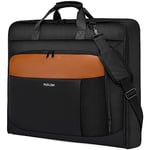 Garment Bags for Travel Large Suit Bag for Men Women, Foldable Carry on Garment Bag 40-Inch Up to 3 Suits for Business Trips, Waterproof 2 in 1 Hanging Suit Luggage Bag, Fits 15.6 Inch Laptop, Brown