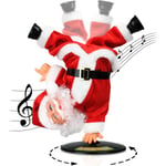 Sjungande och dansande jultomte upp och ner, snurrande elektrisk jultomte, jul, animerad musikalisk plyschleksak, interaktiv leksak