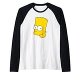 The Simpsons Bart Simpson Face Raglan Baseball Tee