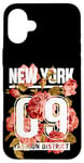 iPhone 16 Plus Floral New York City Graphic Tee Shirt, New York City Cool Case