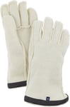 Hestra Heli Ski Wool Liner 5 finger ullfoder Vit 11 - Fri frakt