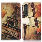 Hülle® 3D Relief Patterns Flip Wallet Case Compatible for Sony Xperia 1 III (Pattern 2)