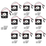 10pcs 3007 Fan for Raspberry Pi 4 30x30x7mm Cooler Fan Pi Brushless Cooling Fan 30MM 1.18in 3.3V 5V DC Quiet Fan for Raspberry Pi 4, Pi 3 B+, Pi 3 B, Pi 2, Pi B+, Pi Zero/Zero W,Robot Project