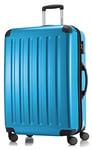 HAUPTSTADTKOFFER - Alex - Luggage Suitcase Hardside Spinner Trolley 4 Wheel Expandable, 75cm, TSA, cyanblue