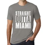 Homme Tee-Shirt Tout Droit Sorti De Miami - Straight Outta Miami - T-Shirt Graphique Éco-Responsable Vintage Cadeau Nouveauté