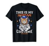 This Is My Human Costume Im Really A Cat Halloween Cat Lover T-Shirt