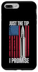 iPhone 7 Plus/8 Plus Just The Tip Gun Bullet US Flag Rifle Machine Gun Men Women Case