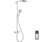 Colonne de douche thermostatique HANSGROHE Raindance S 300 chromée + nettoyant Briochin