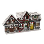 MOC Winter Architecture Series Snow House Modular Building Blocks Toys 821 PCS