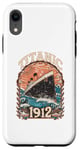 Coque pour iPhone XR Vintage avril 1912 RMS Titanic Motif croisière vieilli