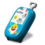 Multiprint Trolley Set Baby Shark, Made in Italy, Livre de Coloriage, Stickers, Marqueurs et Crayons, Tampons Enfants, en Bois et Caoutchouc Naturel, Encre Lavable Non Toxique, Idée Cadeau, Art.64995