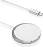 Chargeur Sans Fil Pour Iphone, Chargeur Rapide Usb C 15w, Chargeur Induction Magnétique Pour Apple, Câble De Charge Usb-C Magnétique (1m) Compatible Avec Iphone 15/14/13/12/Pro /Pro/Plus/Min[X798]