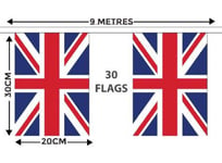 Spirit of Air Union Jack bunting 30ft (900cm) with 30 - 12"x8" (30x20cm) flags