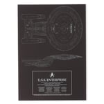 Star Trek Starfleet U.S.S. Enterprise Impression d'art Giclée - A4 - Wooden Frame