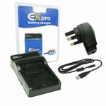 Ex-Pro for Samsung SLB-1137C 1137C EZi-Power USB Charger & Cable & Mains Charger