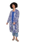 Angel of Style Femme Grandes Tailles Kimono à imprimé All-Over et Manches Longues et Larges. Coupe Ouverte Titan Bleu 56 831283750-54