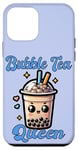 Coque pour iPhone 12 mini Kawaii Bubble Tea Queen Boba Lover Milk Drink