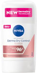 NIVEA DermaDry Control Déodorant anti-transpirant en stick pour une protection extrême 96h contre la transpiration - Pour une sensation douce et souple sur la peau - 50 ml