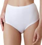 Intimitaly® - Culotte Femme en Coton Taille Haute - Slip Femme Coton Couleurs Noir ou Blanc - Culotte Femme - Sous-vêtements Respirant et Confortable, Blanc, M